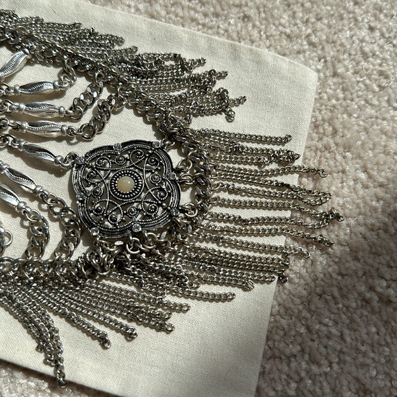 Bohemian statement silver necklace - Picture 3 of 3